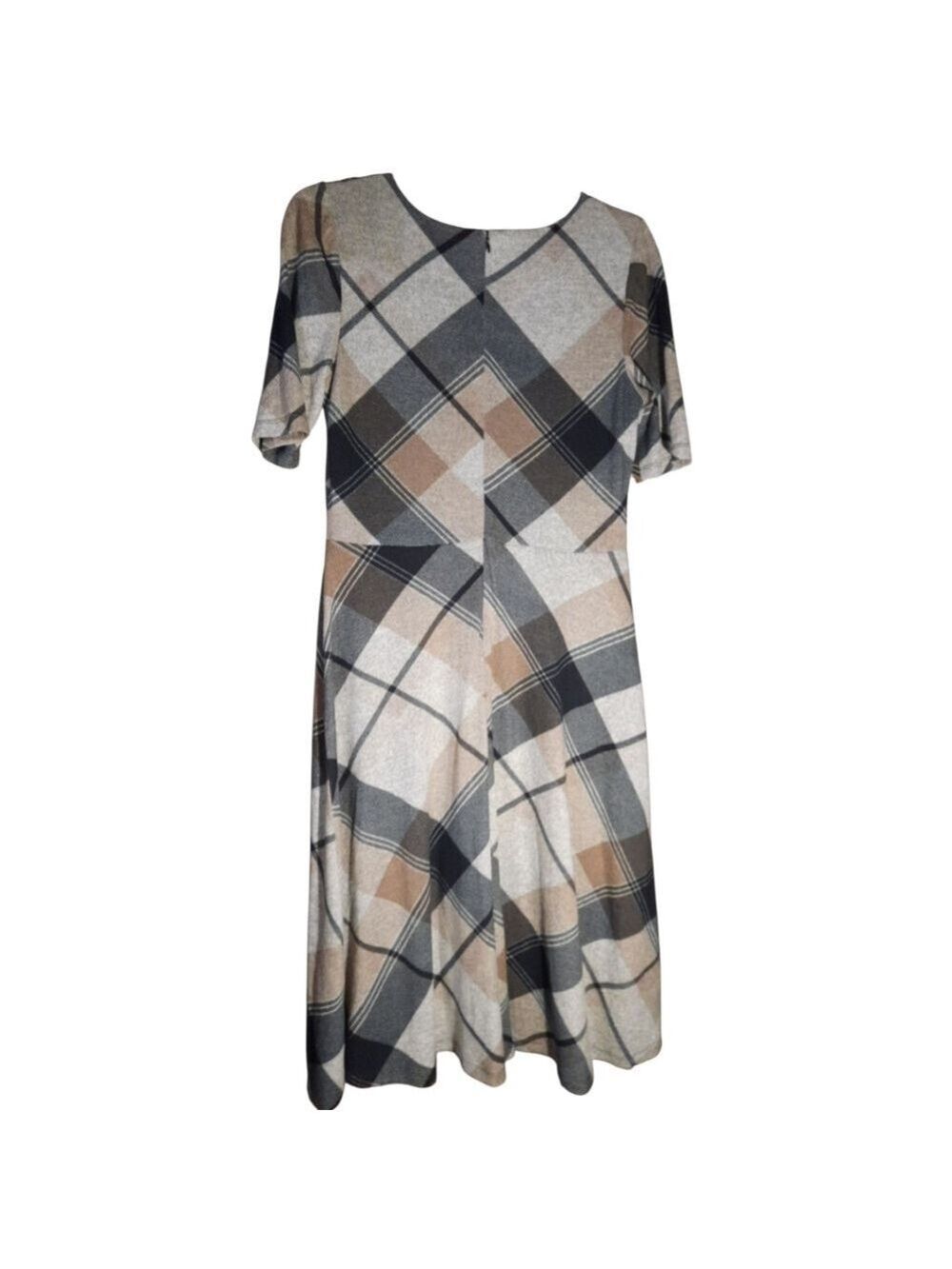 Sandra Darren Plaid Dress Size 12 - Picture 3 of 7